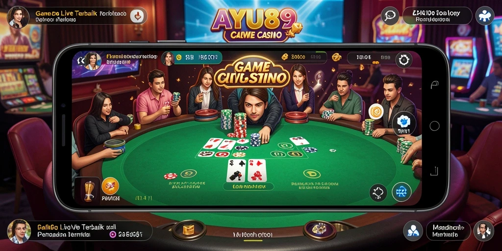 Tampilan gameplay Live Casino AYU89 yang menegangkan dan interaktif.