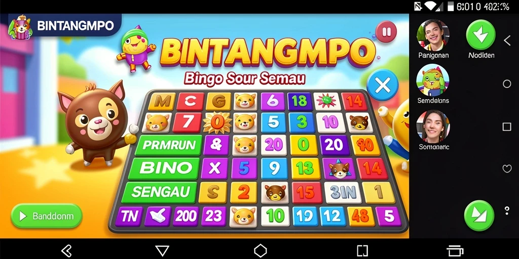 Screenshot gameplay BINTANGMPO menampilkan keseruan bermain Bingo.