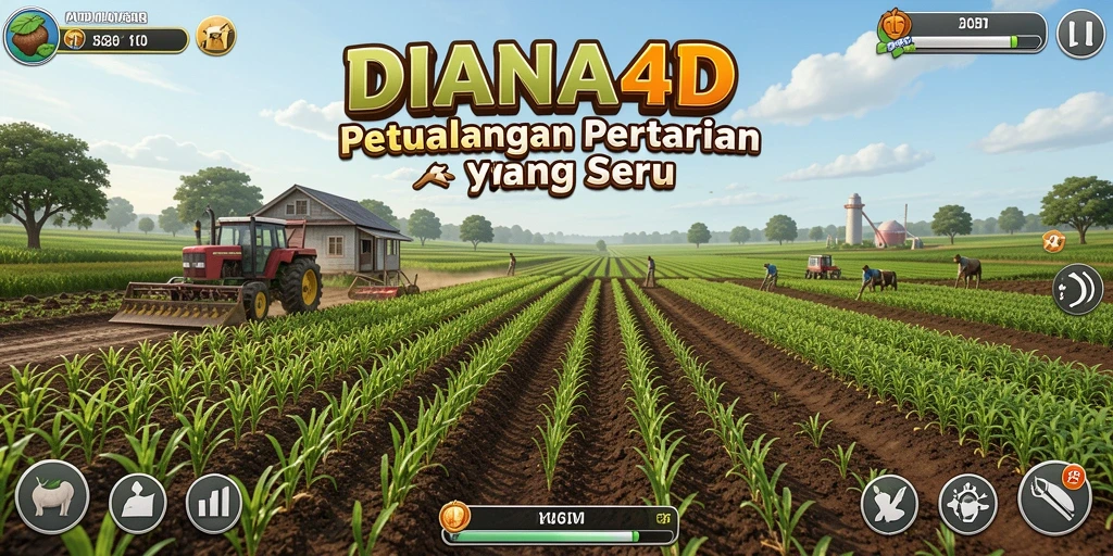 Tangkapan layar yang menampilkan keseruan gameplay bertani di DIANA4D.