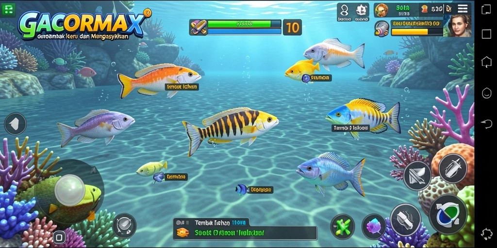 Tampilan gameplay GACORMAX yang memikat saat menangkap ikan.