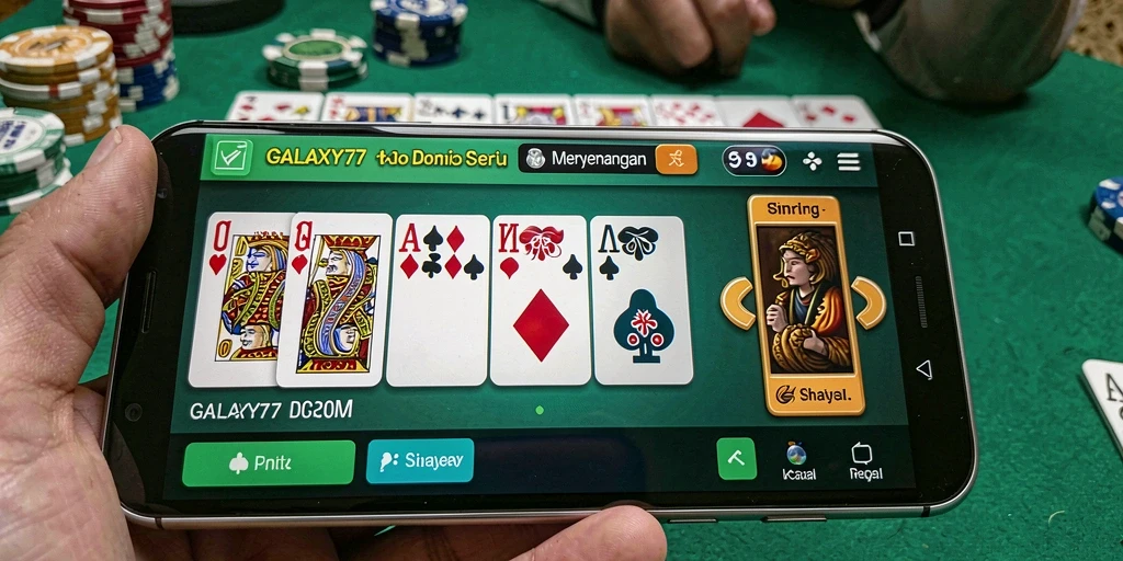 Tangkapan layar permainan GALAXY77 menampilkan aksi seru Domino.