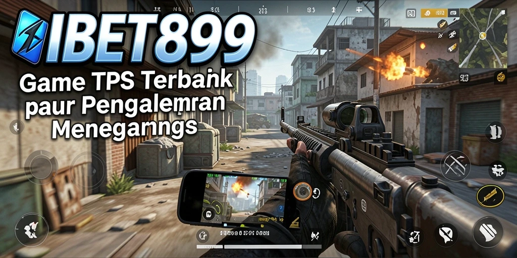 Tampilan gameplay menegangkan dalam IBET899 dengan aksi TPS yang intens.