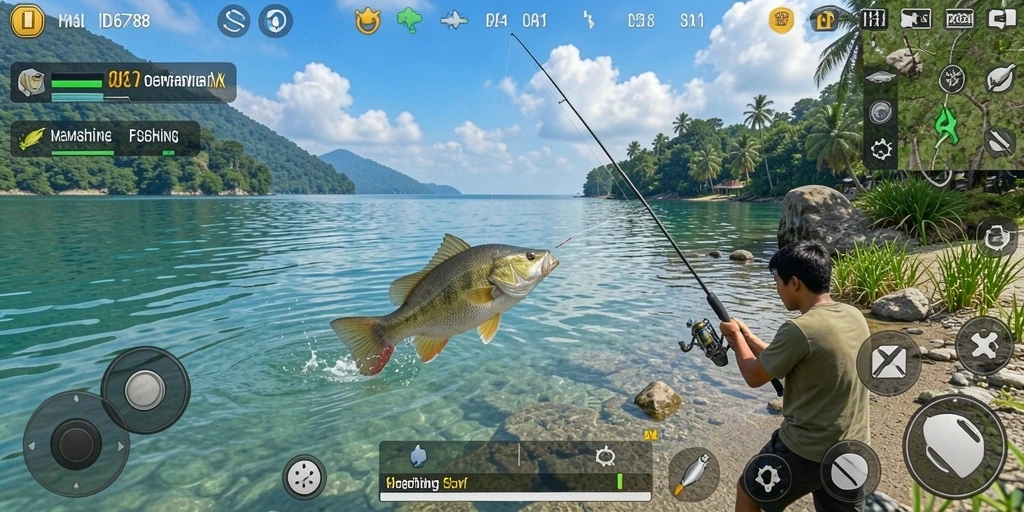 Tampilan menakjubkan dari gameplay memancing yang menegangkan.