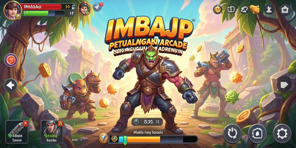 Tampilan gameplay IMBAJP yang penuh warna dan menantang.