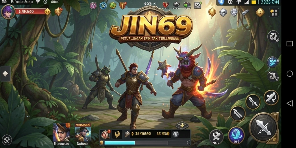 Screenshot gameplay JIN69 yang menunjukkan karakter menjelajahi dunia petualangan yang menakjubkan.