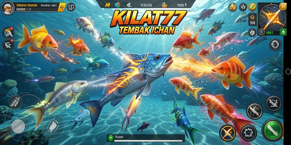 Screenshot aksi seru dalam permainan Tembak Ikan KILAT77.