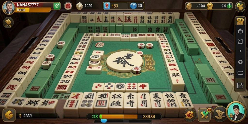 Tampilan gameplay NANAS777 dengan papan Mahjong yang menantang.
