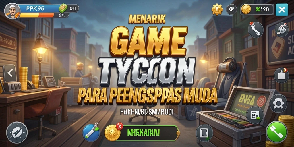 Screenshot gameplay PK95 menunjukkan keseruan dan strategi Tycoon.