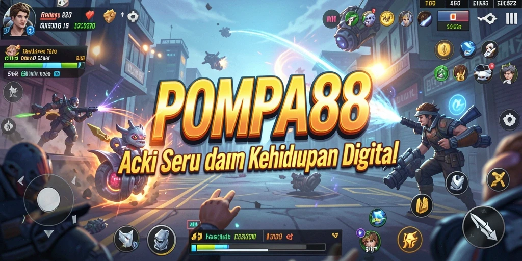 Screenshot POMPA88 menampilkan gameplay aksi penuh adrenalin.
