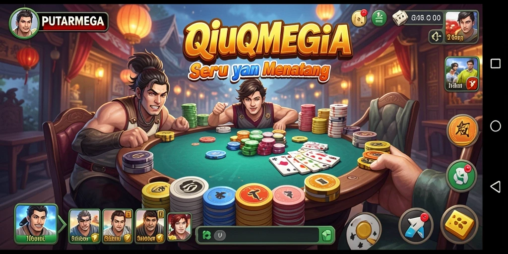 Screenshot PUTARMEGA menampilkan intensitas permainan QiuQiu.
