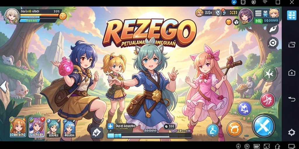 Tampilan gameplay seru dan dinamis di REZEGO.