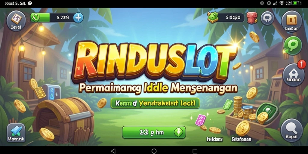 Tampilan gameplay RINDUSLOT yang menarik dengan konsep Idle.