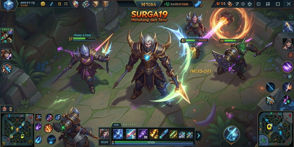 Screenshot gameplay SURGA19 menunjukkan aksi pertempuran yang seru dan strategis.