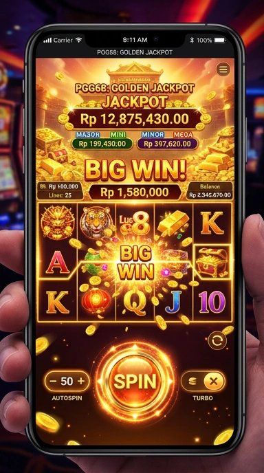 Tampilan antarmuka pengguna pgg68 yang intuitif.